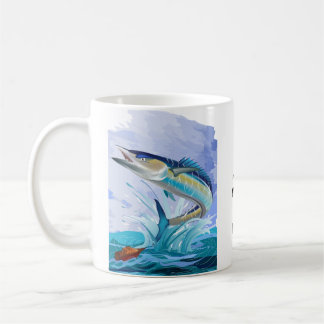 O wahoo está pescando chá ou caneca de café