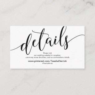 O Web site bonito do casamento detalha o cartão do