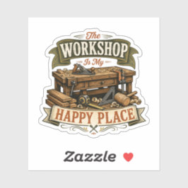 O Workshop É Meu Lugar Feliz Adesivo