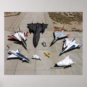 O X-31, F-15S/MTD, SR-71, F-106, poster de F-16XL