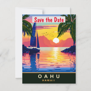 Oahu, Havaí, cartão postal de viagem, 