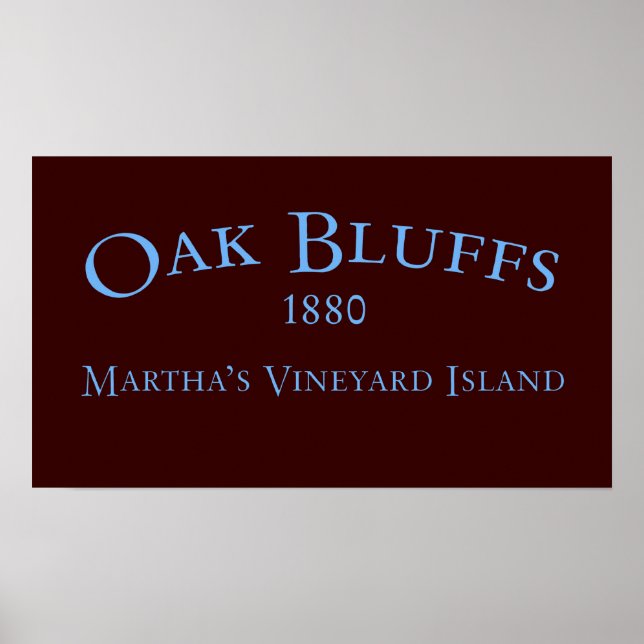 Oak Bluffs Incorporado Com Poster 1880 (Frente)