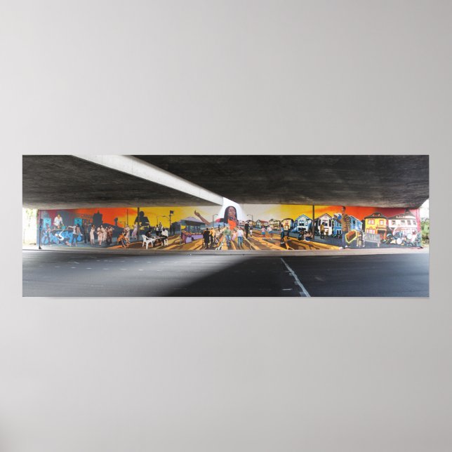 Oakland Super Heroes Mural 1 Poster (Frente)