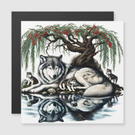 Oásis da Família Serene Wolf em Natureza Idílica