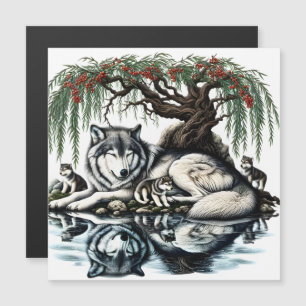 Oásis da Família Serene Wolf em Natureza Idílica