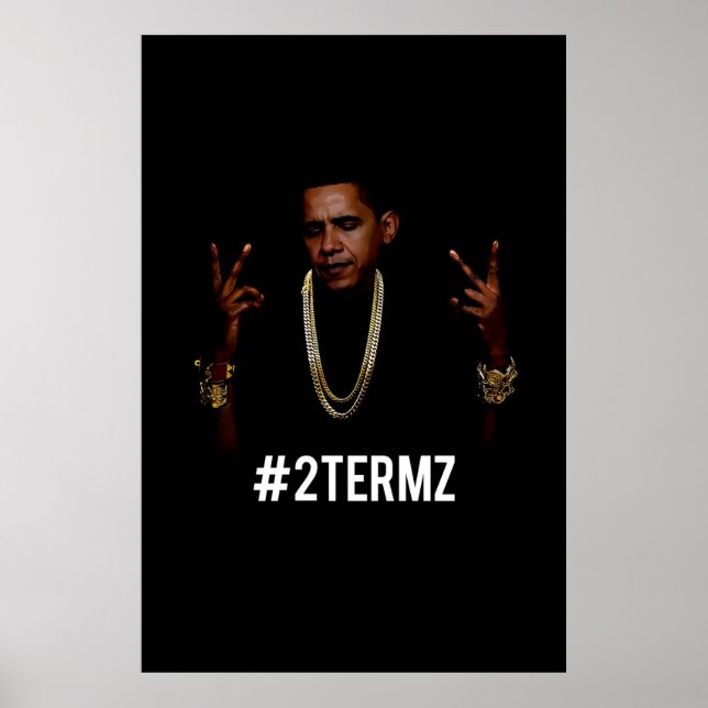 Obama 2Termz Wall Poster (Frente)