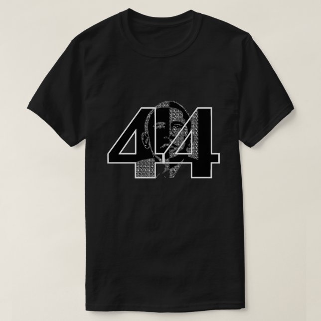 Obama 44 Presidente T-Shirt (Frente do Design)