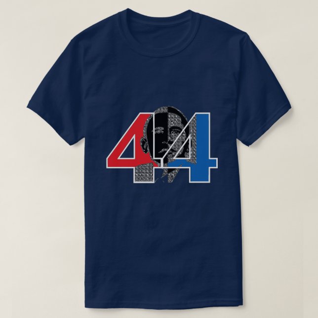 Obama 44 Presidente T-Shirt (Frente do Design)