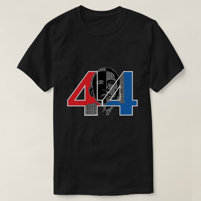 Obama 44 Presidente T-Shirt (Frente do Design)