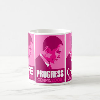 Obama - a esperança, progresso, muda a caneca