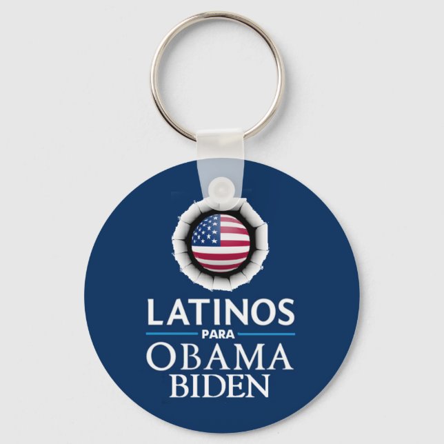 Obama Biden LATINOS Chaveiro (Frente)