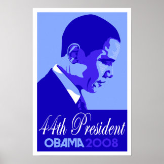 Obama Blue 44 Presidente Poster