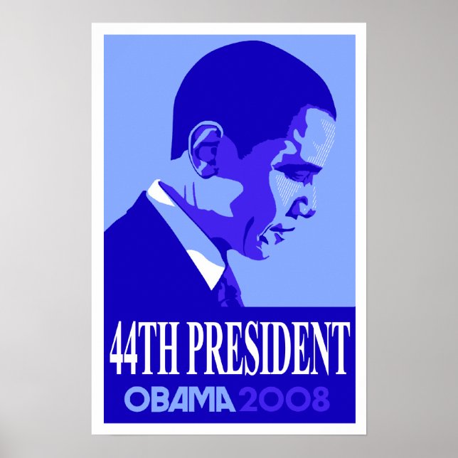 Obama Blue 44 Presidente Poster 3 (Frente)