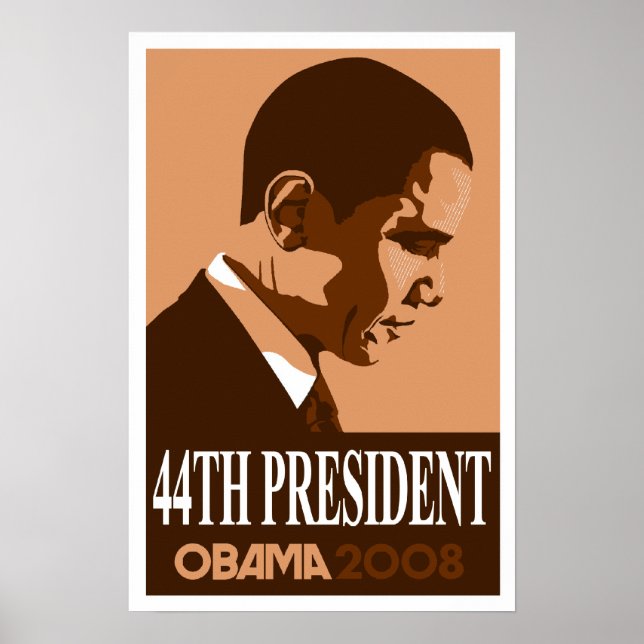 Obama Brown 44 Presidente Poster 3 (Frente)