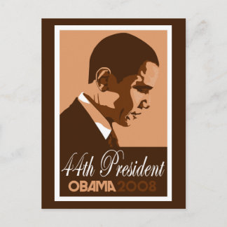 Obama Brown Cartão Postal 44º Presidente 3