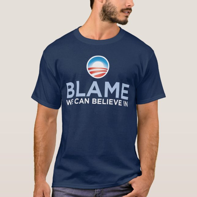 Obama - culpa que nós podemos acreditar no t-shirt (Frente)