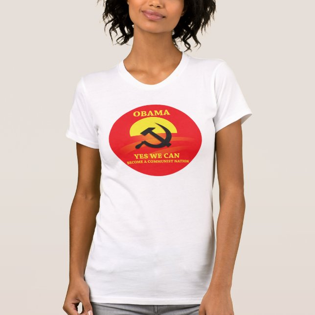 Obama é um t-shirt socialista (Frente)