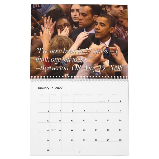 Obama estúpido cita o calendário (Jan 2027)