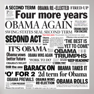 Obama ganha o poster 2012 da colagem do título de