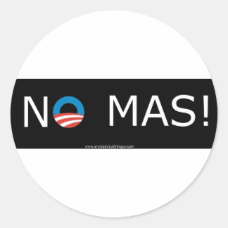 Obama... Não Mas! Adesivos para círculos