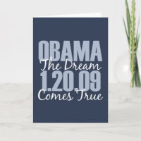 Obama O Sonho Vem Um Verdadeiro Cartão De Saudação