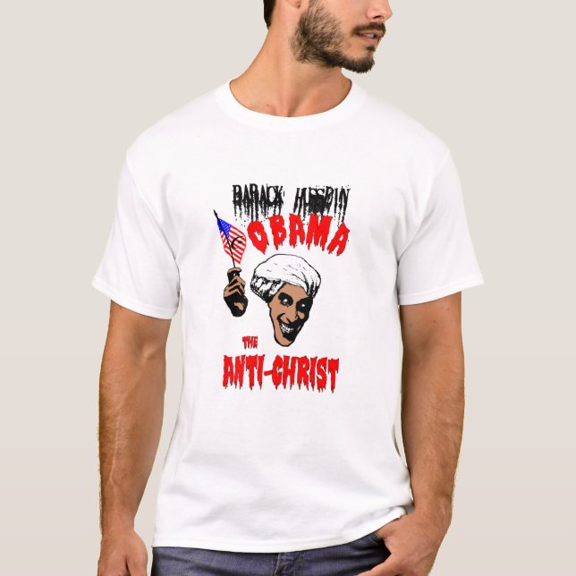 Obama o t-shirt do Anti-Cristo (Frente)