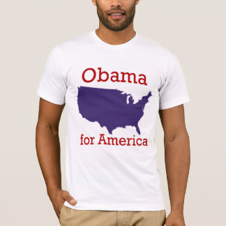 Obama para o t-shirt de América