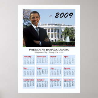 Obama Poster - Calendário da Parede 2009