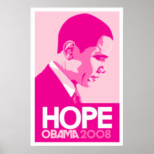 Obama - poster cor-de-rosa da esperança