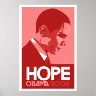 Obama - poster do vermelho da esperança