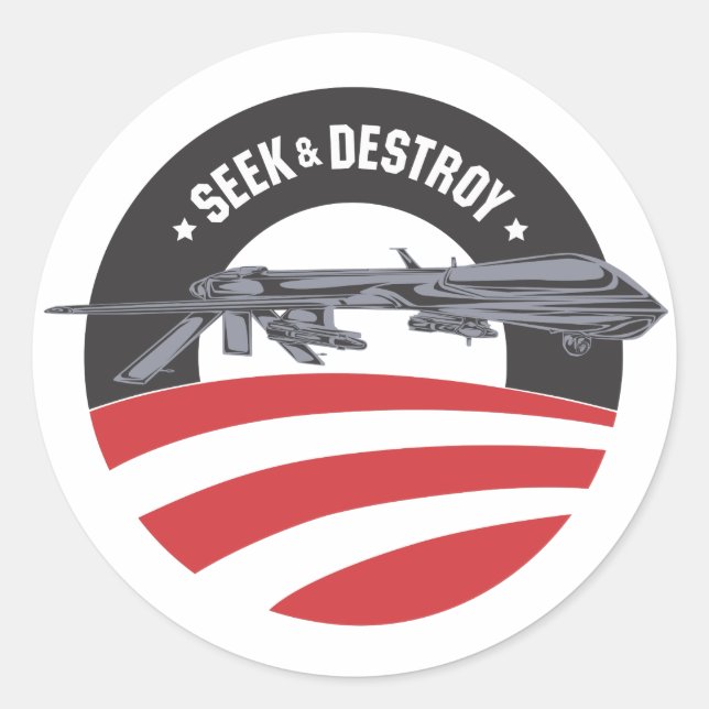 obama procura e destrói o autocolante (Frente)