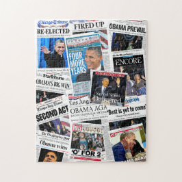 Obama Re-Elegeu o quebra-cabeça da colagem do