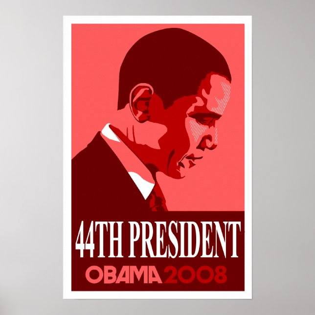 Obama Red 44 Presidente Poster 3 (Frente)