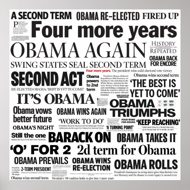 Obama Reelege Poster (Frente)