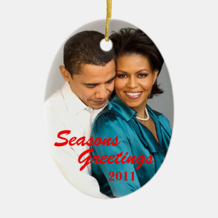 Obama tempera enfeites de natal dos cumprimentos