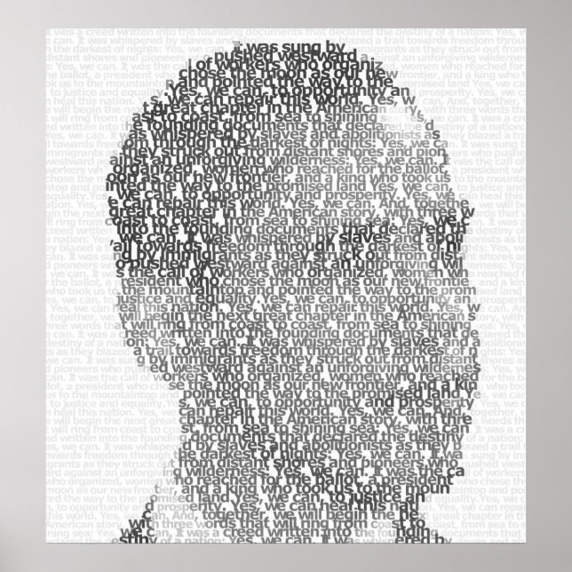 Obama "Text-Art" poster (Frente)