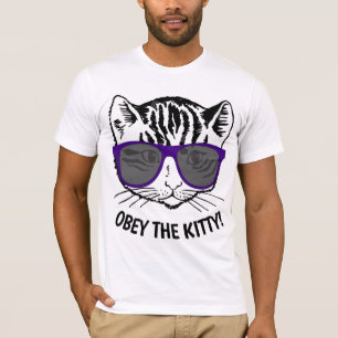 OBEDEÇA O GATINHO! T-shirts CAT engraçadas