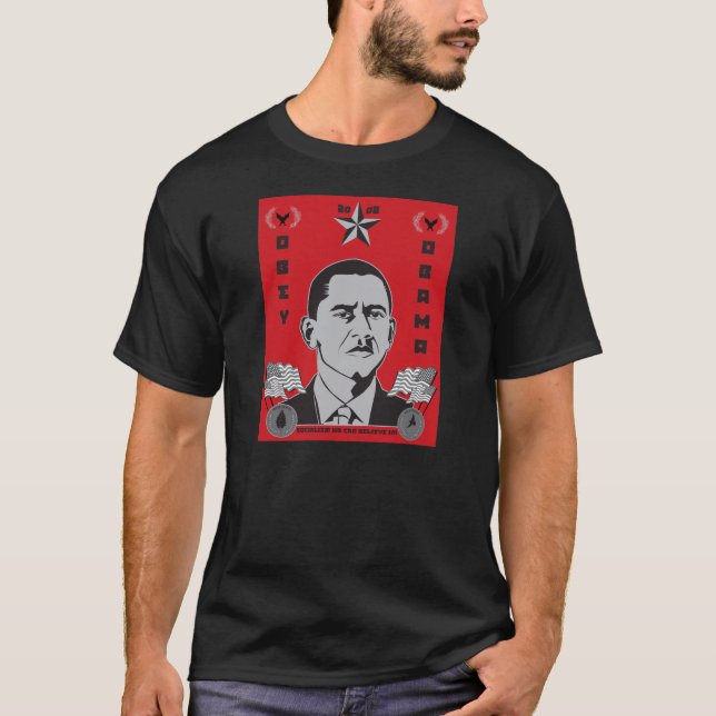 Obedeça o t-shirt da propaganda de Obama (Frente)
