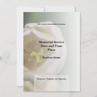 Obituário, Convite Funerário