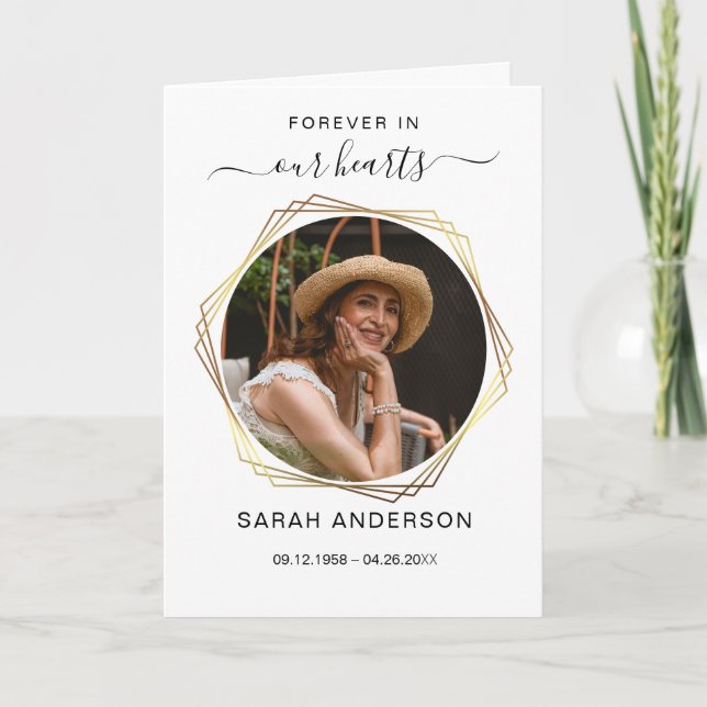 Obituário Funeral de Serviço com Cartões de agrade (Frente)