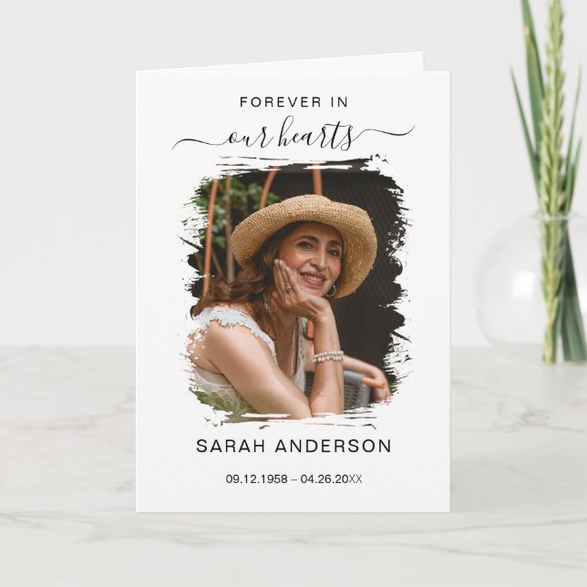 Obituário Funeral de Serviço com Cartões de agrade (Frente)