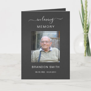 Obituário Funeral de Serviço com Cartões de agrade