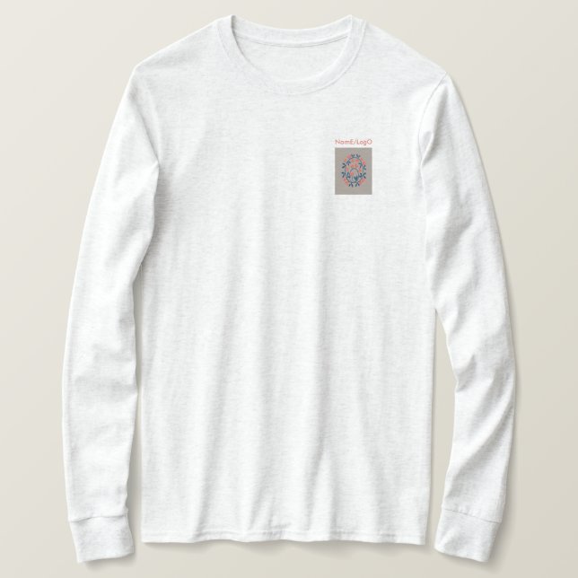 objet_17_a swan em camiseta de flores (Frente do Design)