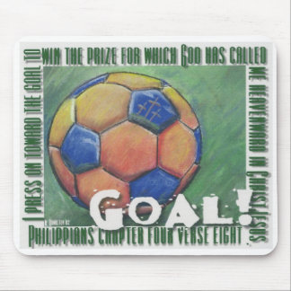 Objetivo! mousepad da bola de futebol da escritura