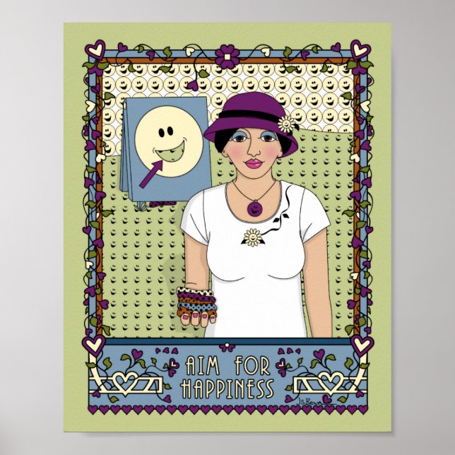 Objetivo para Felicidade_A_8x10 Poster (Frente)