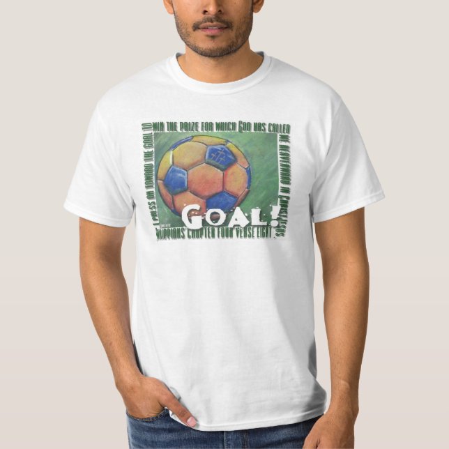 Objetivo! T-shirt do futebol (Frente)