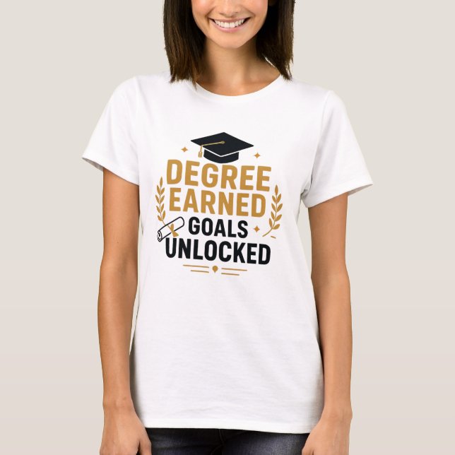 Objetivos de Diploma Conquistados Camiseta de Grad (Frente)
