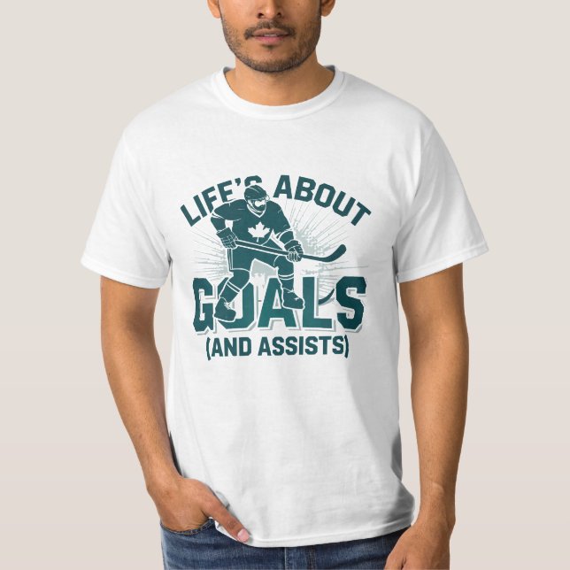 "Objetivos e Humor do Hóquei no Gelo: camisa essen (Frente)