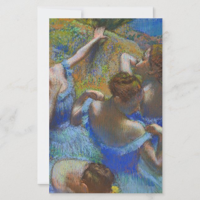 Obra-Prima de Arte Fina Azul Bailarinas de Degas (Frente)