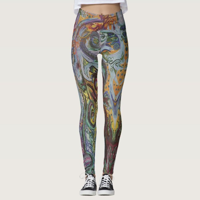 Obra-Prima Leggings Abstratas (Frente)